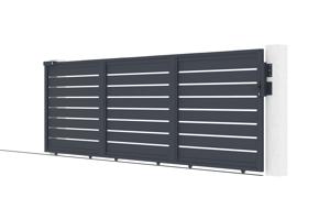 Schuifpoort 4,5m VOGEL H.160cm grijs aluminium 8