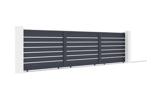 Portail coulissant 6m VOGEL H.140cm aluminium gris 4