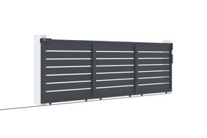 Portail coulissant 6m VOGEL H.140cm aluminium gris 9