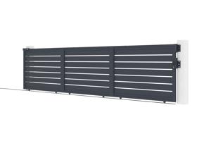 Portail coulissant 6m VOGEL H.140cm aluminium gris 3