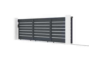 Portail coulissant 6m VOGEL H.140cm aluminium gris 8
