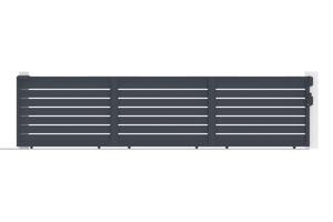 Portail coulissant 6m VOGEL H.140cm aluminium gris 7