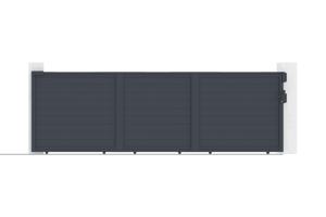 Portail coulissant 5m EIGER H.160cm aluminium gris 7