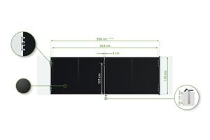 Poarta batanta otel 3.5m negru mat NALI H.120cm 8