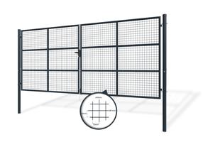 Portail grillage rigide OLGA 400x180cm gris 5