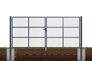 Portail grillage rigide OLGA 400x180cm gris 9