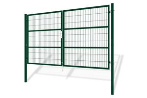 Portail grillagé 3m H.180cm RAZO + Portillon 1m RAZO H.180cm vert 2