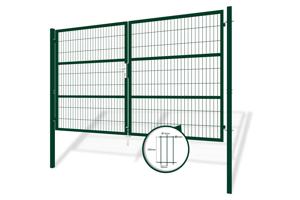 Portail grillagé 3m H.180cm RAZO + Portillon 1m RAZO H.180cm vert 5