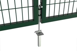 Portail grillagé 3m H.180cm RAZO + Portillon 1m RAZO H.180cm vert 10