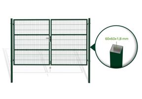 Portail grillagé 3m H.180cm RAZO + Portillon 1m RAZO H.180cm vert 7