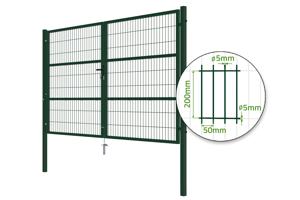 3m H.180cm RAZO mesh låge + 1m RAZO H.180cm Grøn låge 5