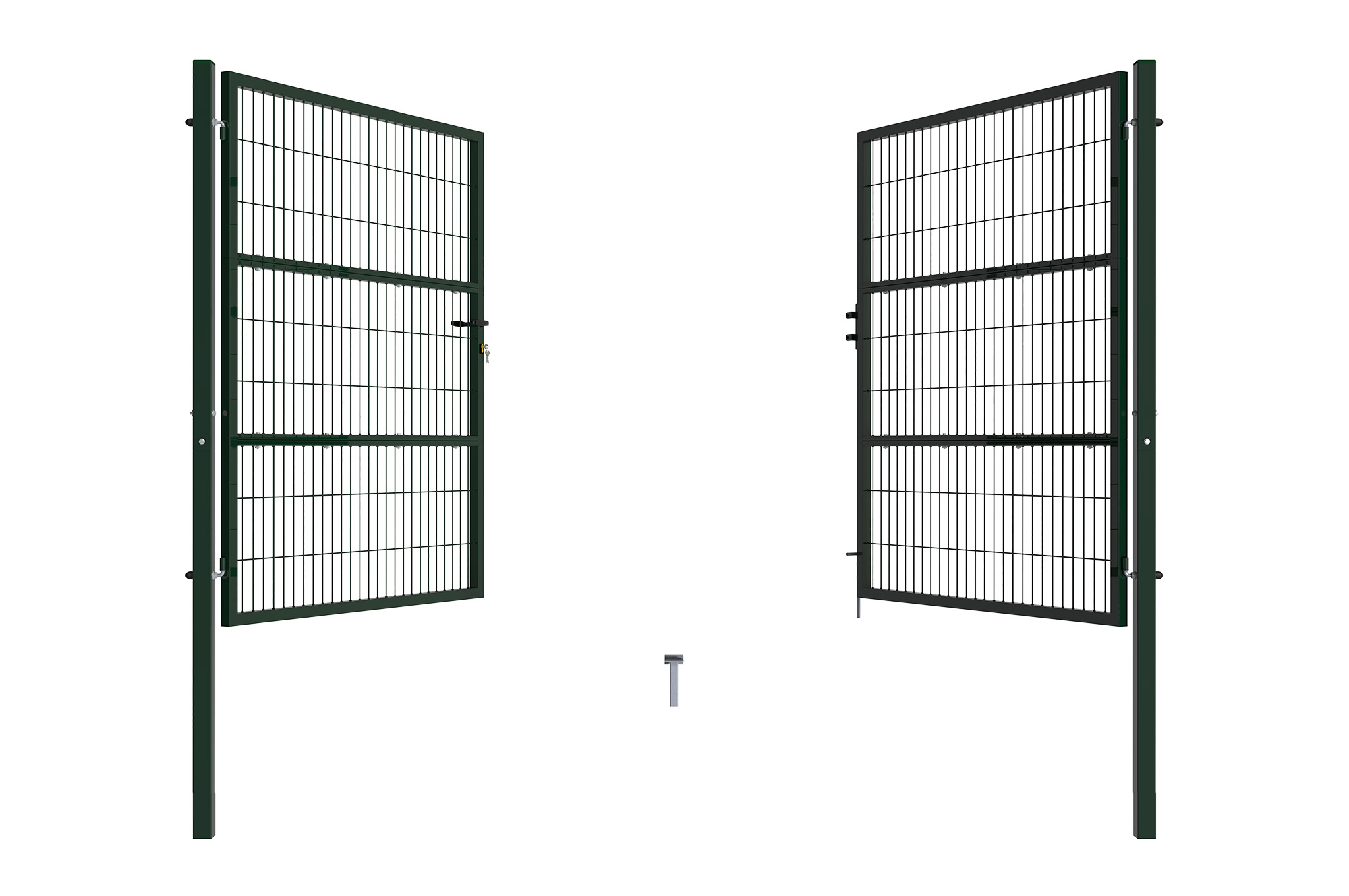 3m H.180cm RAZO mesh låge + 1m RAZO H.180cm Grøn låge 10