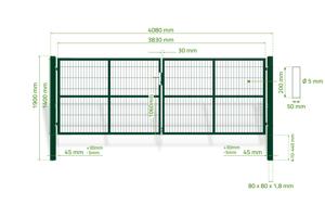 Mesh gate RAZO 4m H.140cm green 4