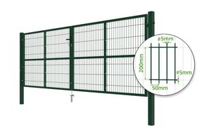4m H.140cm RAZO mesh låge + 1m RAZO H.140cm Grøn låge 4
