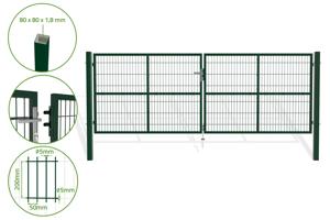 Cancello battente in rete verde RAZO 4m H.140cm main image