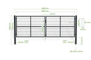 Mesh gate RAZO 4m H.140cm grey 4