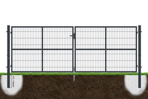 Mesh gate 4m H.140cm RAZO + side gate 1m RAZO H.140cm grey 7