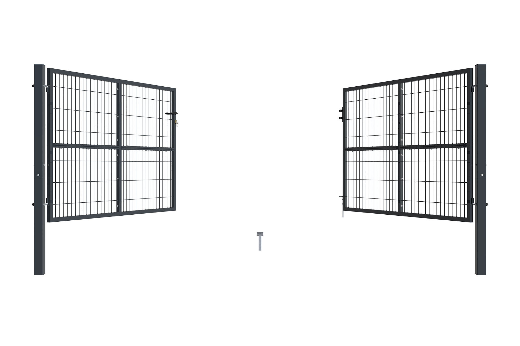 Mesh gate 4m H.140cm RAZO + side gate 1m RAZO H.140cm grey 9