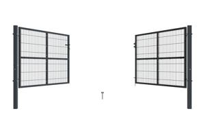 Mesh gate 4m H.140cm RAZO + side gate 1m RAZO H.140cm grey 9