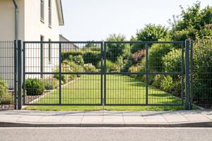 Mesh gate 4m H.140cm RAZO + side gate 1m RAZO H.140cm grey 8