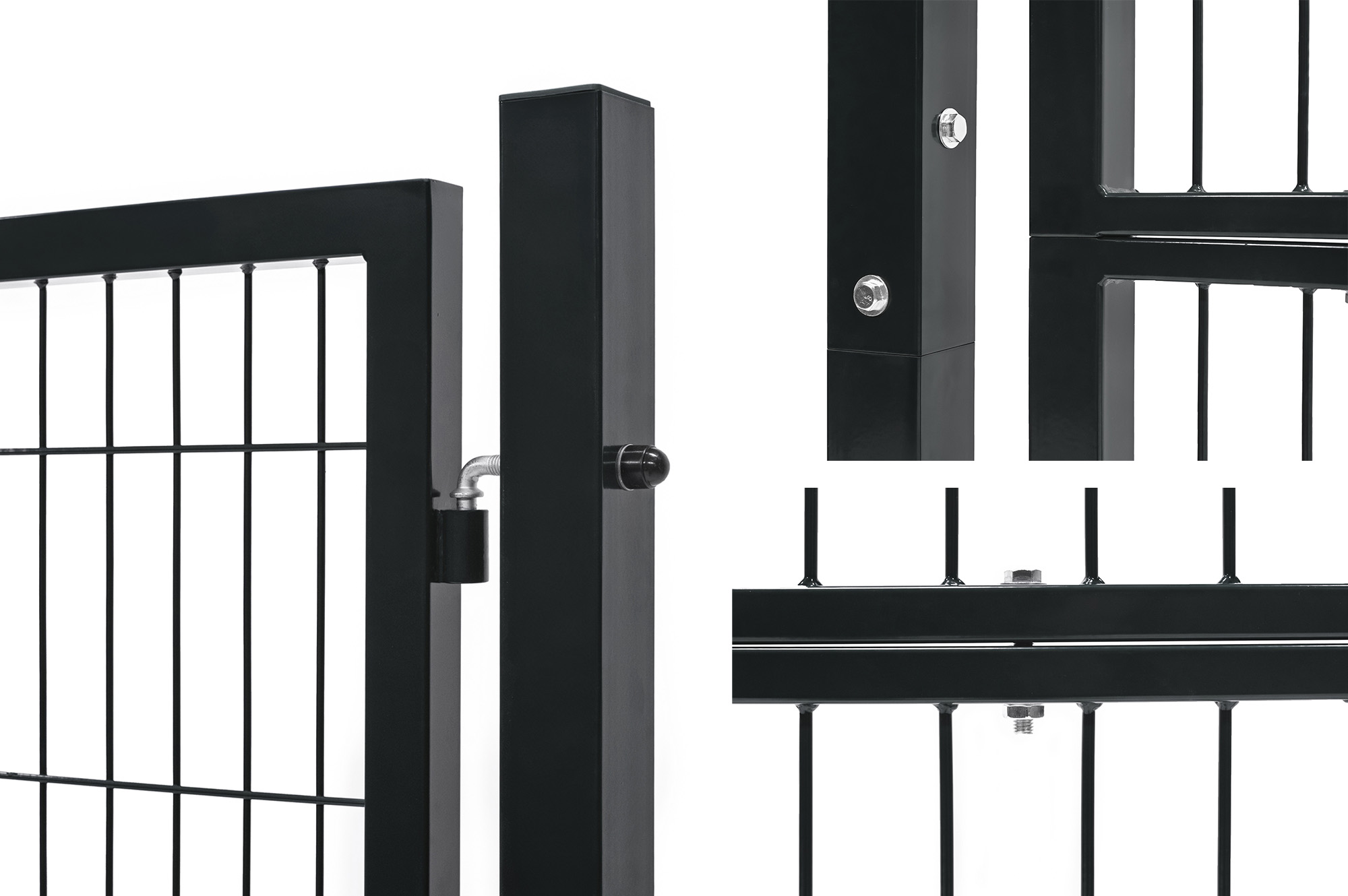 Mesh gate 4m H.140cm RAZO + side gate 1m RAZO H.140cm grey 6