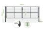 Mesh gate 4m H.140cm RAZO + side gate 1m RAZO H.140cm grey thumbnail 3