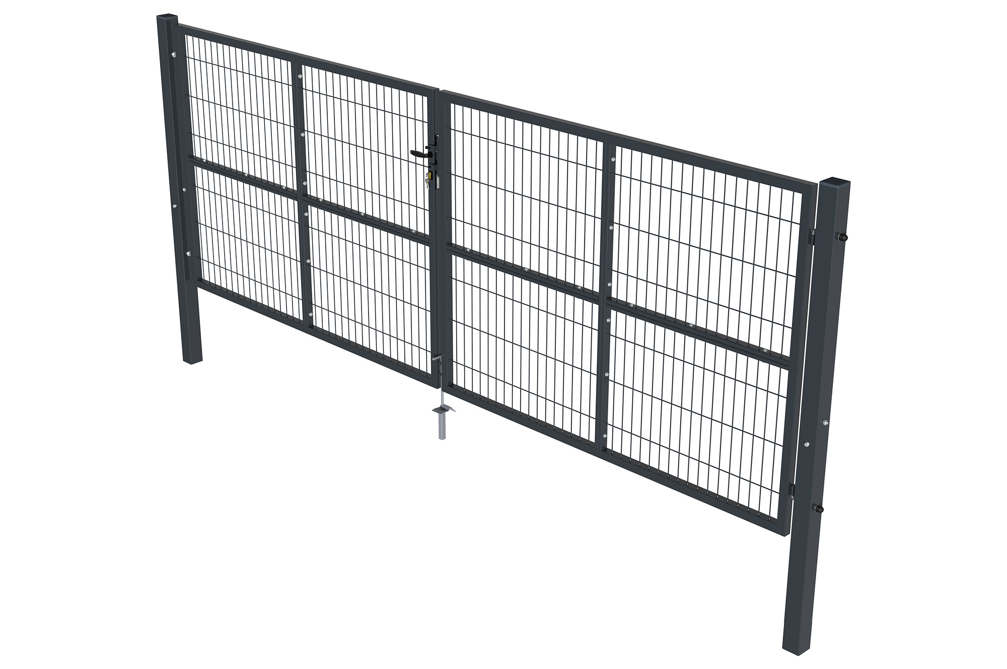 Mesh gate 4m H.140cm RAZO + side gate 1m RAZO H.140cm grey 10