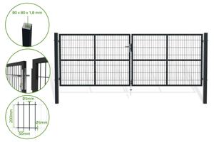 Cancello battente in rete grigia RAZO 4m H.140cm main image