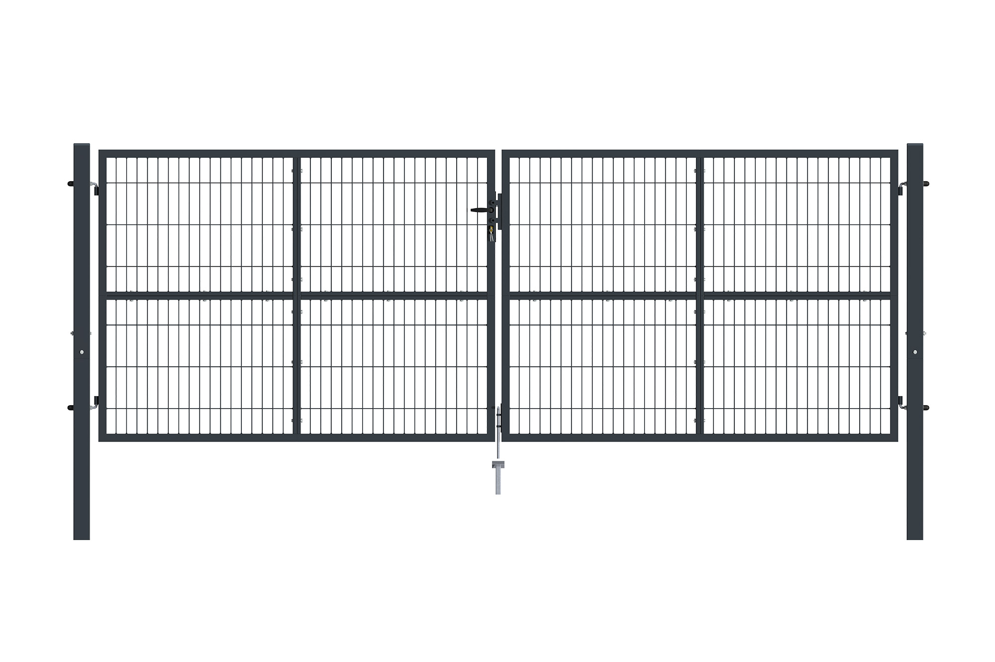 Portail grillage rigide RAZO 400x140cm gris main_image