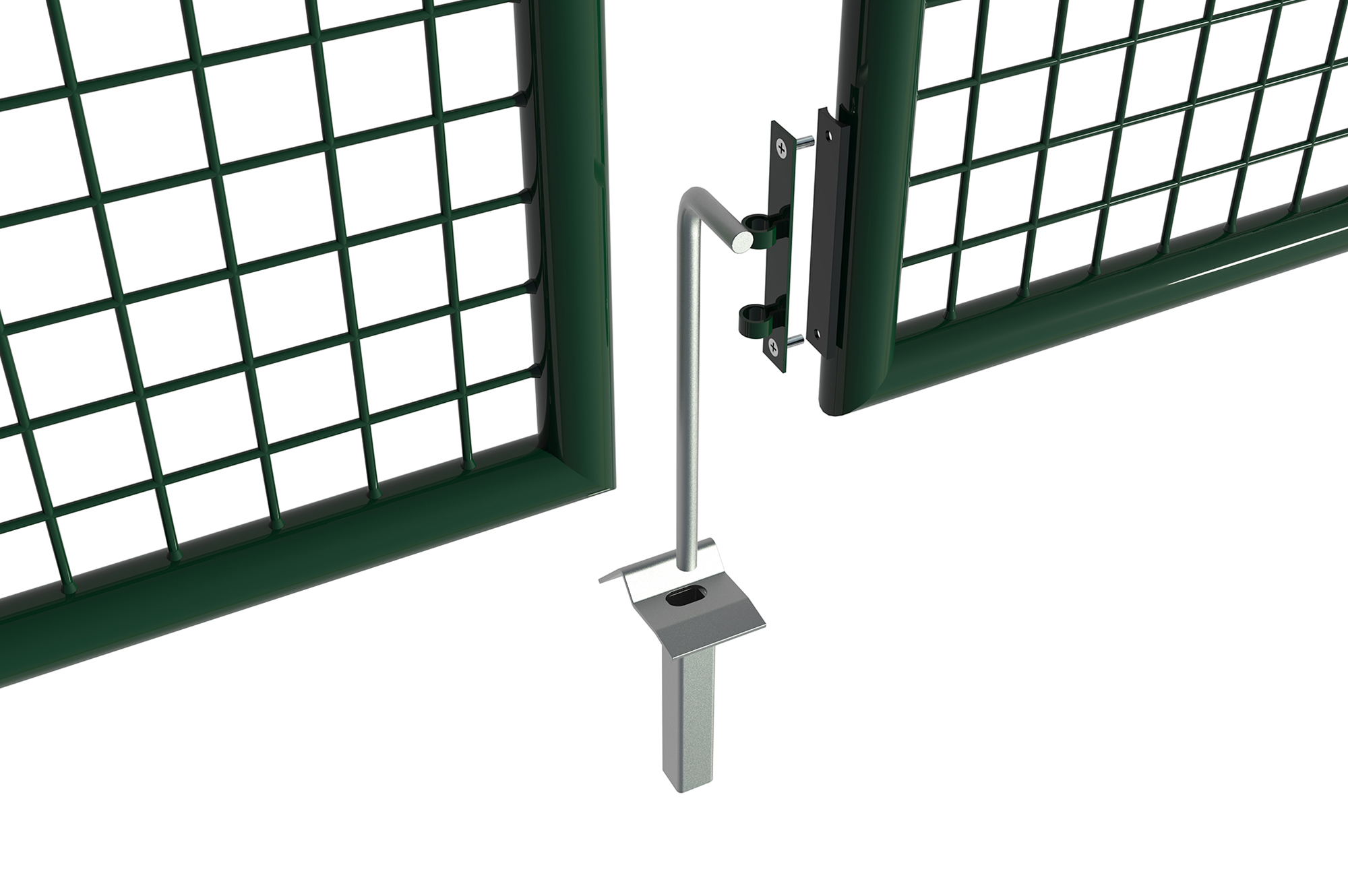 Portail grillagé OLGA 300x180cm Vert 10