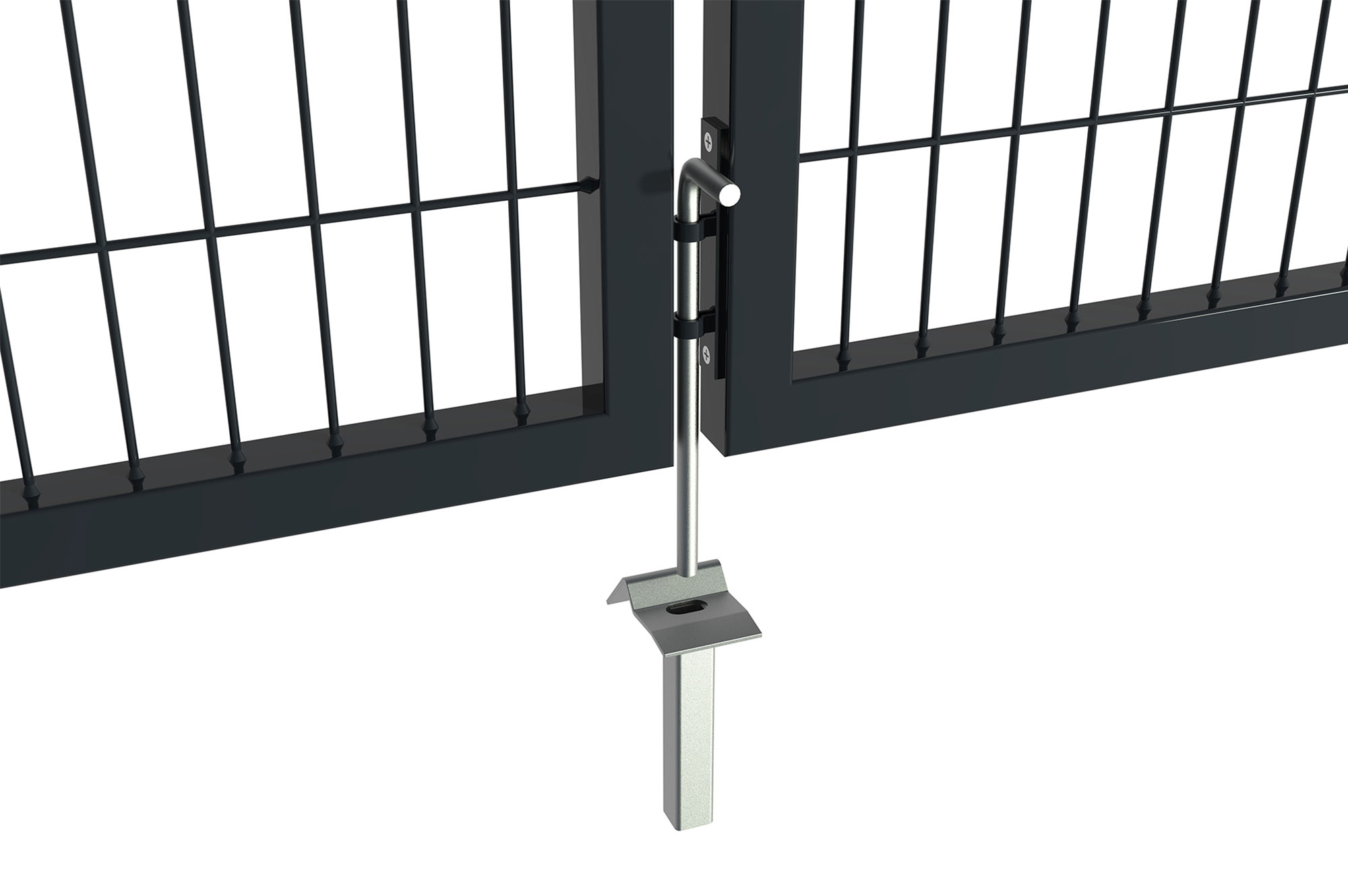 Puerta batiente de malla gris RAZO H.180 3m 10