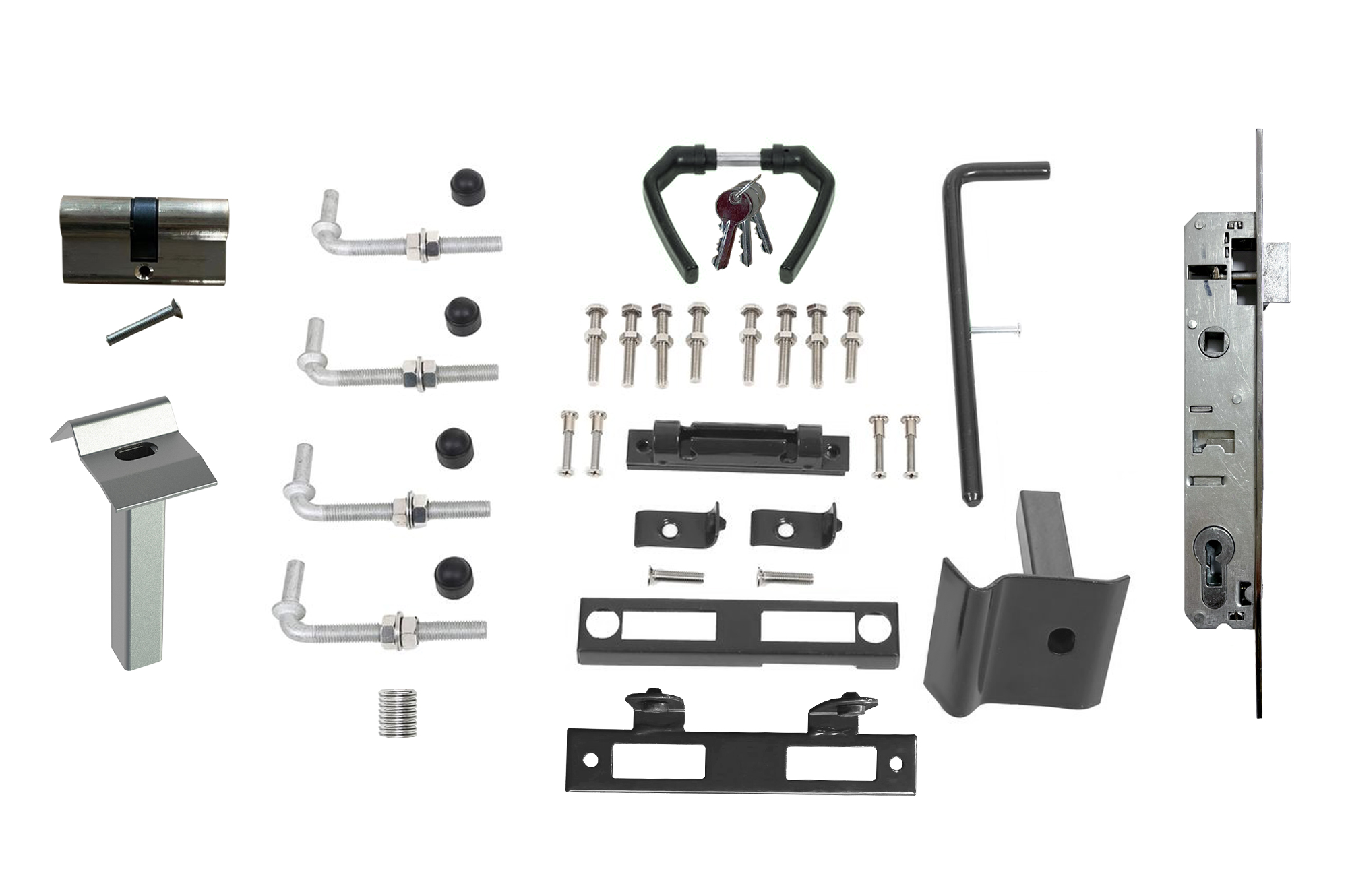 Puerta batiente de malla gris RAZO H.180 3m 13