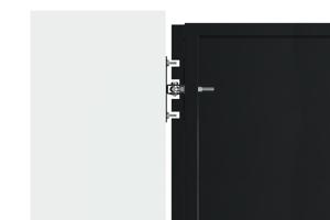 3,5M NALI stål svingport H.200cm + 2 stålstolper 6