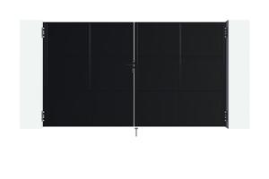 3,5M NALI stål svingport H.200cm + 2 stålstolper 3