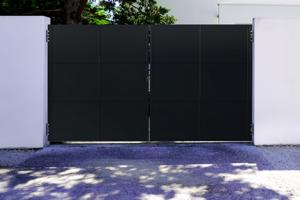 NALI H.200cm matně černá 3,5m ocelová křídlová brána main image