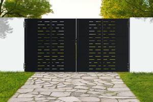 NALI ARLBERG V.180cm matně černá 3,5m ocelová křídlová brána main image