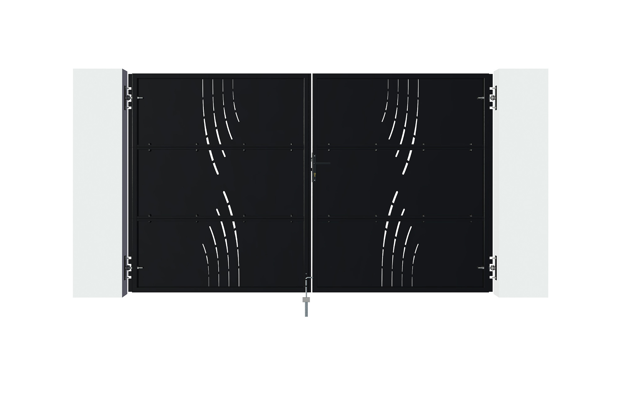 Portail fer NALI VELETA 300x180cm noir mat 3