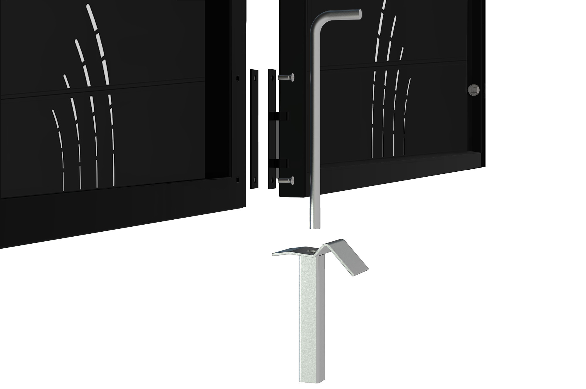 Portail fer NALI VELETA 300x180cm noir mat 6