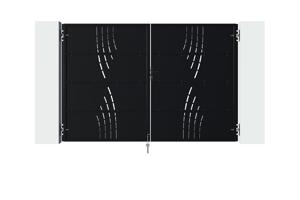 3m NALI VELETA H.200cm matt black steel swing gate 3