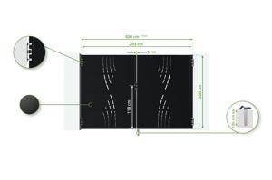 3m NALI VELETA H.200cm matt black steel swing gate 7