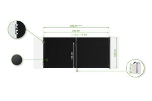 Portail battant acier NALI 300x140 cm noir mat 8