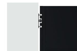 Portail battant acier NALI 300x140 cm noir mat 5