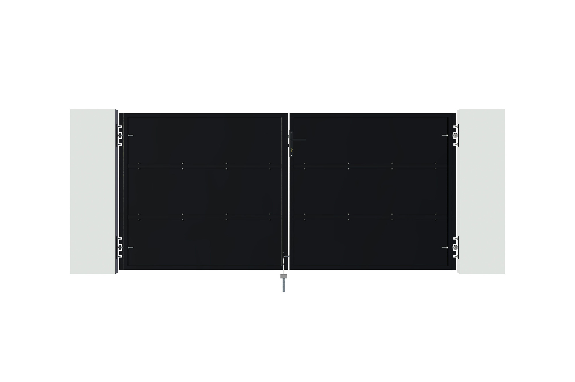 NALI željezna vrata 300x140 cm mat crna 4