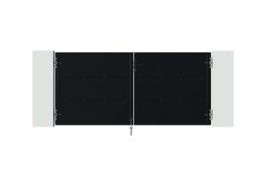 Portail battant acier NALI 300x140 cm noir mat 4