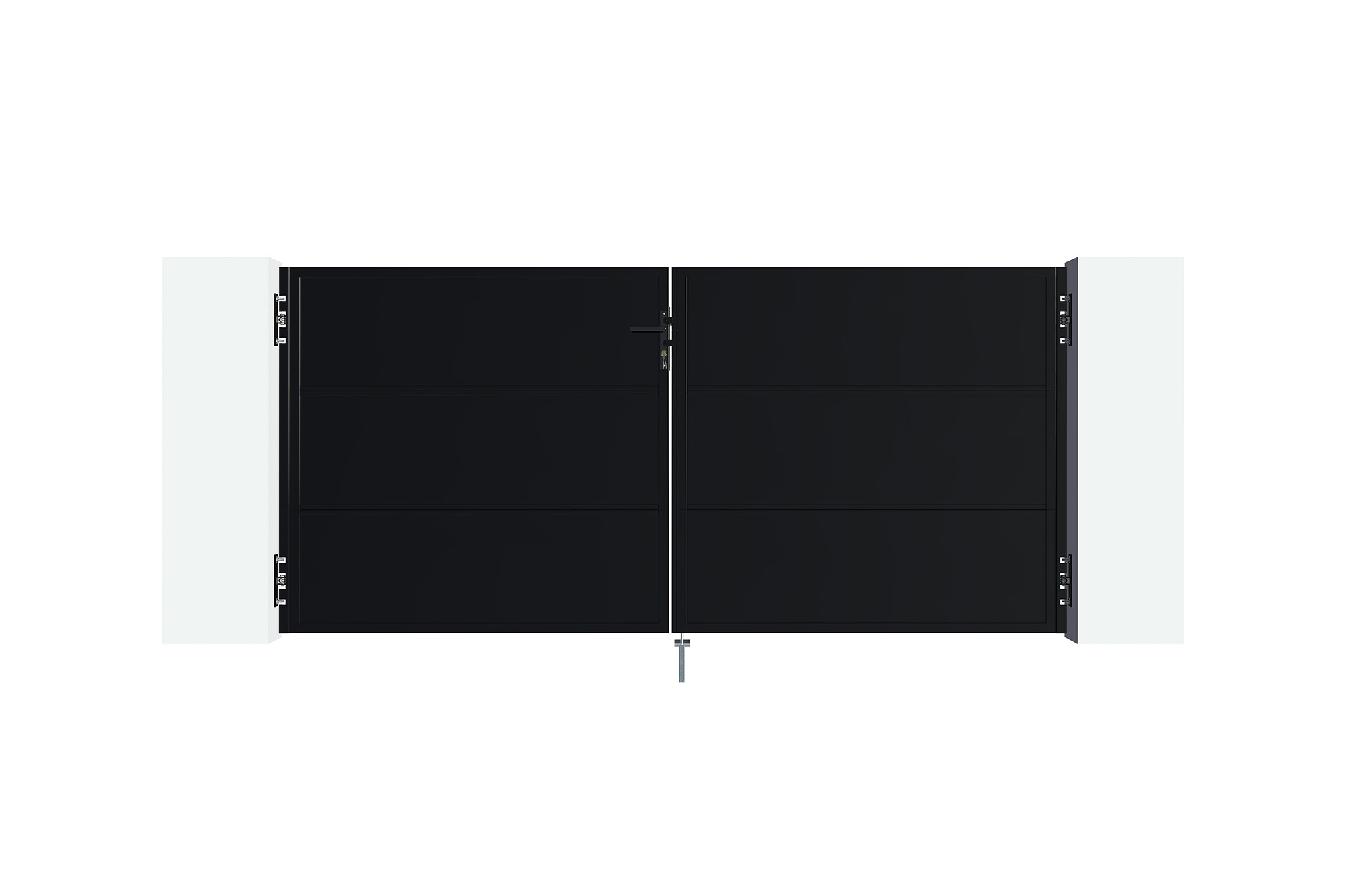 NALI željezna vrata 300x140 cm mat crna 3