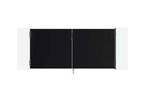 Portail battant acier NALI 300x140 cm noir mat 3