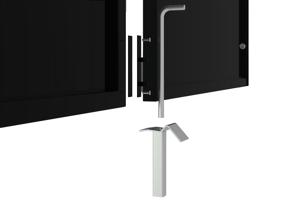 Portail battant acier NALI 300x140 cm noir mat 7