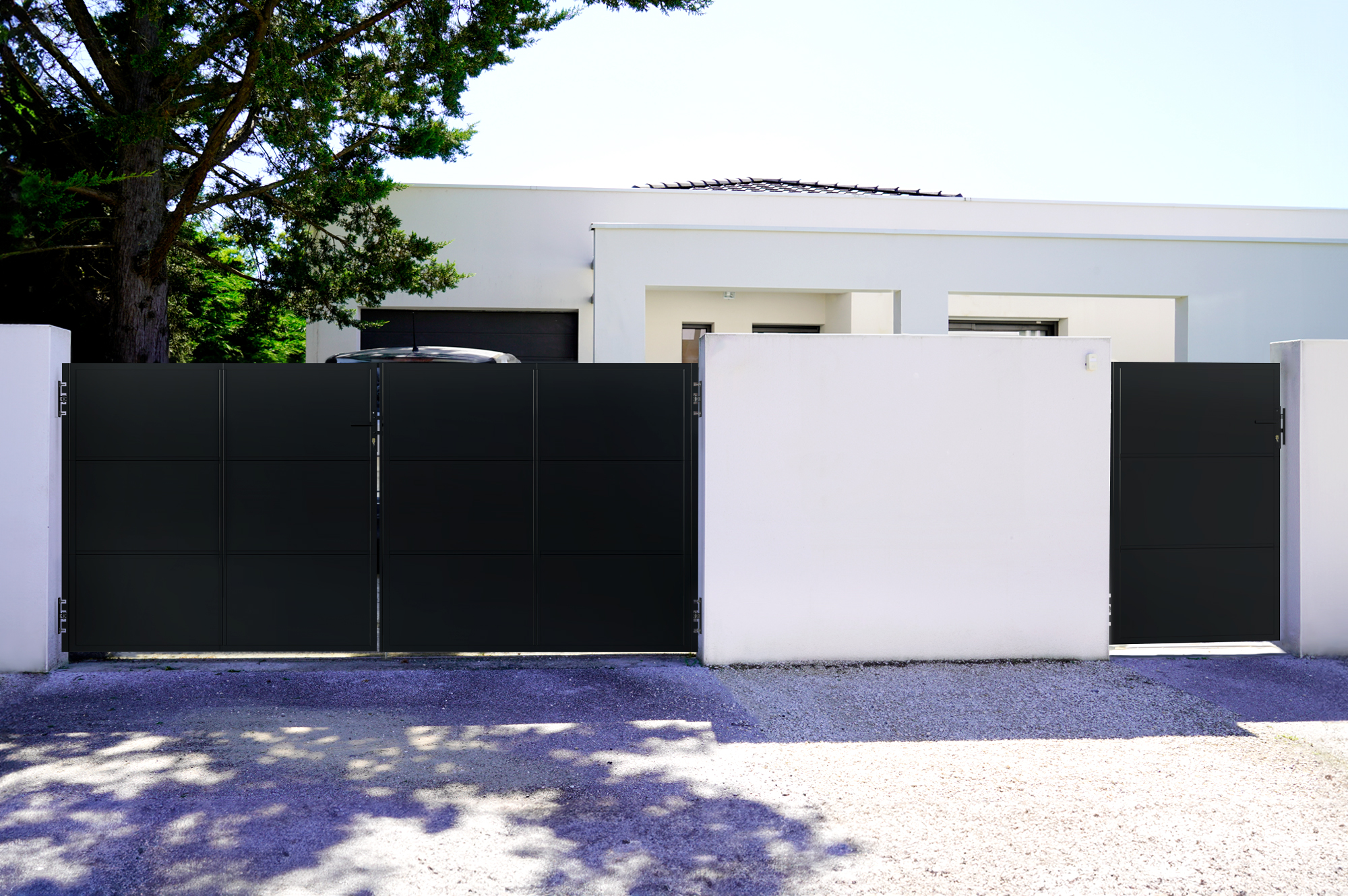 Portail fer NALI 350x160 cm noir mat 2