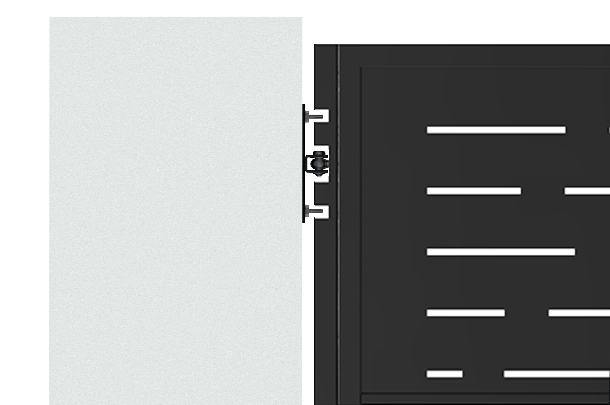 Portail fer NALI ARLBERG 300x120 cm noir mat 4