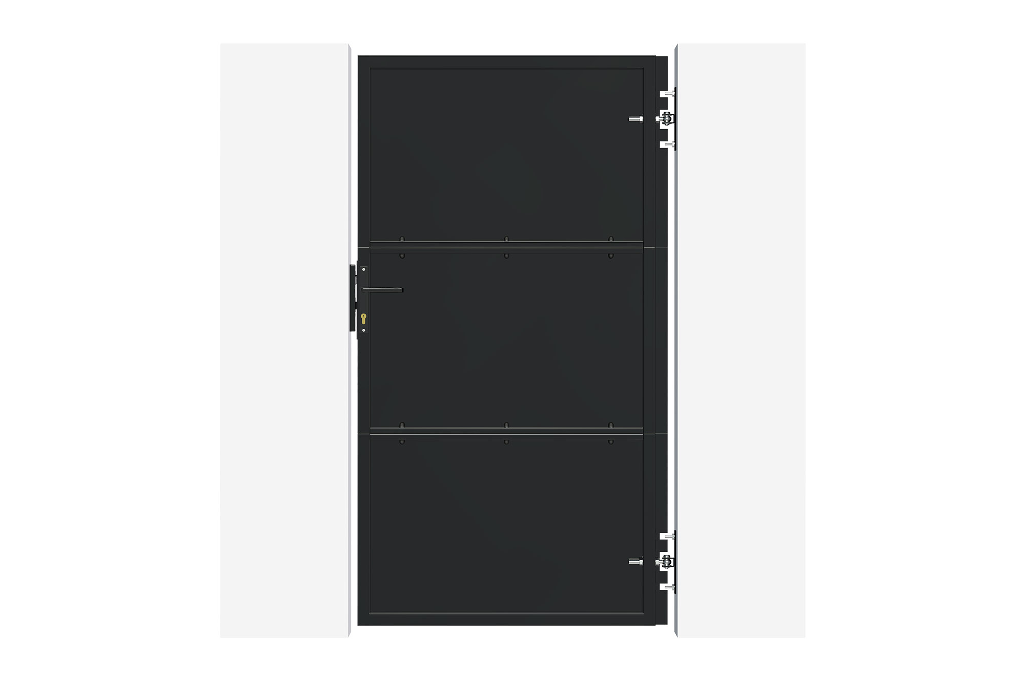 Mattschwarzes Stahltor 1 m NALI H. 180 cm 4